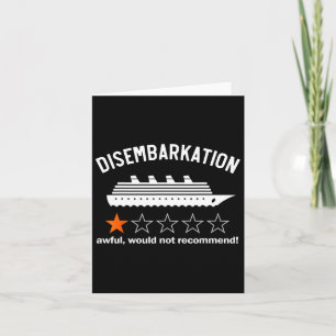Cartão Desembarque Terrível Não Recomendaria