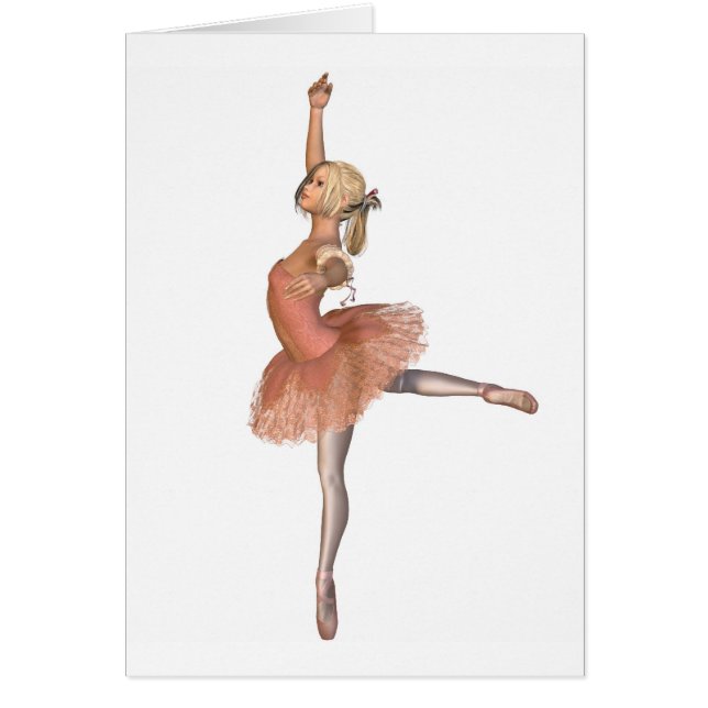 Cartão Desempenho do balé - pose da atitude (Frente)
