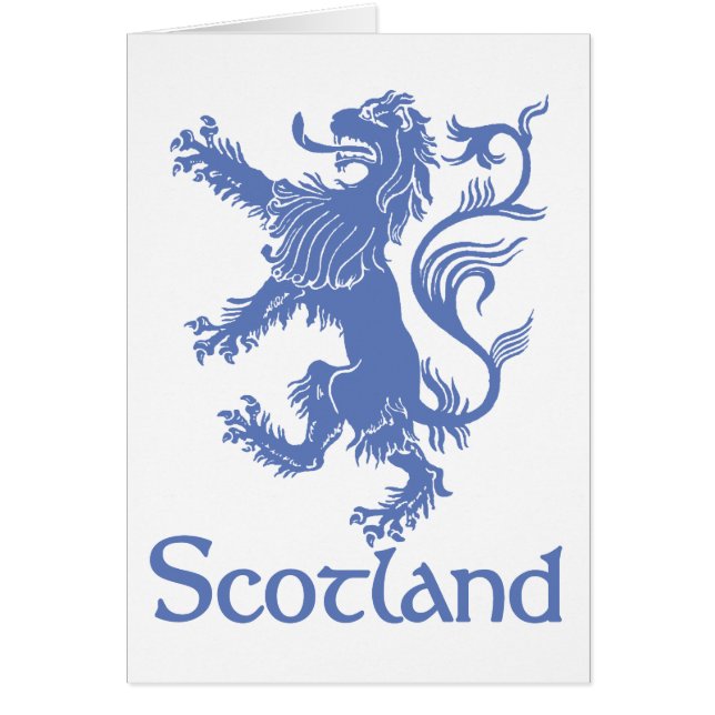 Cartão desenfreado do leão de Scotland, herança (Frente)