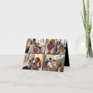 Cartão Desenhe Sua Própria Colagem de 4 Fotos