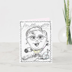 Cartão desenho animado
