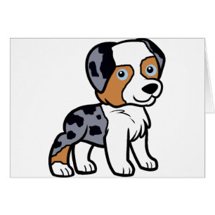 Cartão desenho animado azul aussie