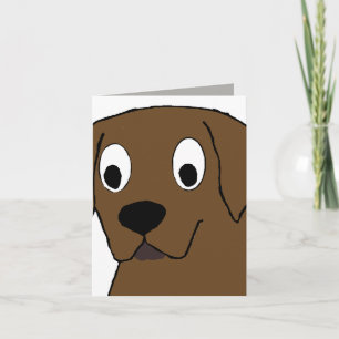 Cartão desenho animado de chocolate labrador