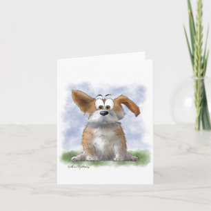 Cartão Desenho Animado de Corgi Fofo