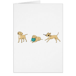 Cartão desenho animado de laboratório amarelo 2