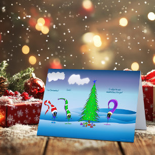 Cartão Desenho Animado de Natal Colorido