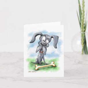 Cartão Desenho Animado de um Grande Dinamarquês Excêntric