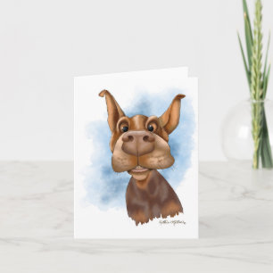 Cartão Desenho animado do Doberman Boop the Snoot