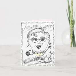 Cartão desenho animado do primo