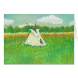Cartão Desenho central da paisagem de Minnesota do teepee