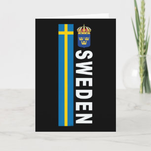 Cartão Desenho da Bandeira Sueca ao estilo Futebol da Sué