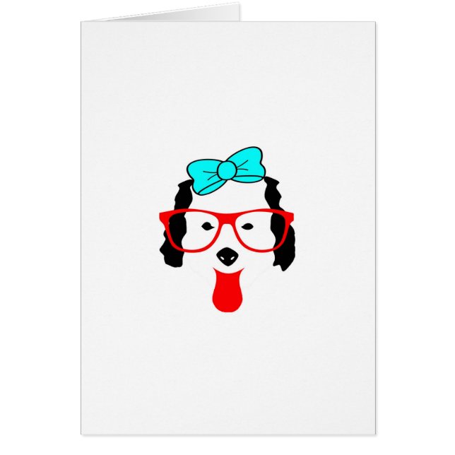 Cartão Desenho Da Cabeça De Cachorro Engraçado (Frente)