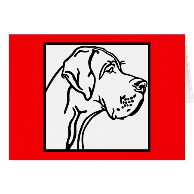 Cartão Desenho da cabeça grande (Frente Horizontal)