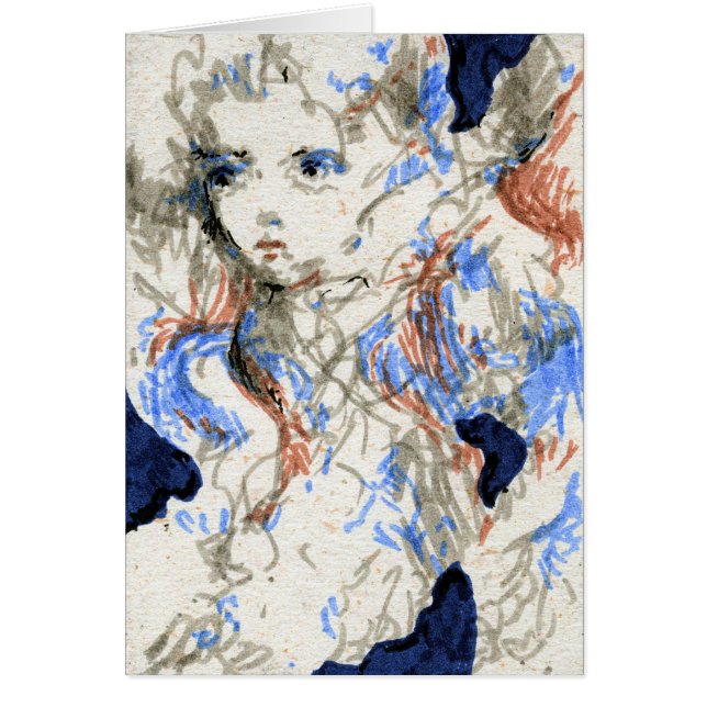 Cartão Desenho da Caneta de Tinta Serágrafa (Frente)