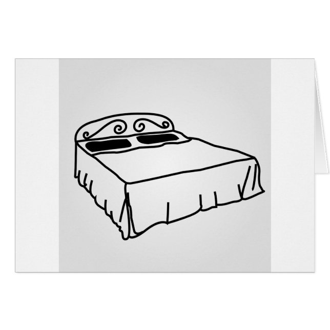 Cartão Desenho da mobília do quarto (Frente Horizontal)