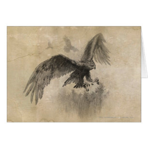 Cartão Desenho das Águias excelentes