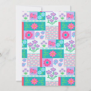 Cartão Desenho de Flores Vibrantes em Flor