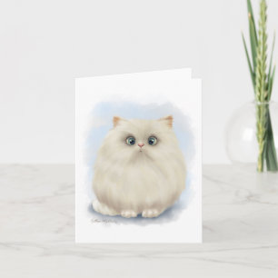 Cartão Desenho de Gato Persa