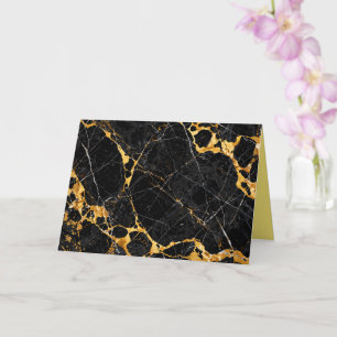 Cartão Desenho de Mármore Nero Portoro Luxo Preto Dourado