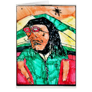 Cartão Desenho de Perfil de Dreadlocks