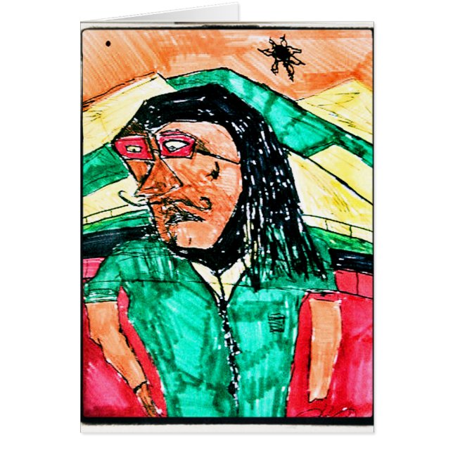 Cartão Desenho de Perfil de Dreadlocks (Frente)