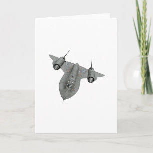 Cartão Desenho do plano de espionagem supersônico do SR71