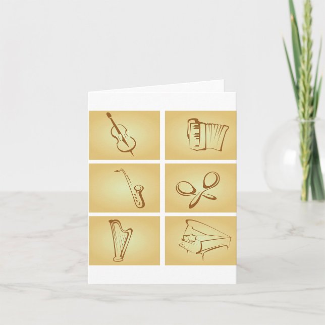 Cartão Desenho dos Instrumentos Musicais (Criador carregado)
