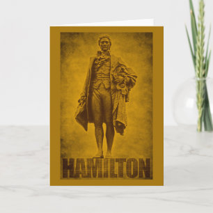 Cartão Desenho Estátuesco de Alexander Hamilton
