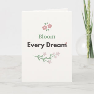 Cartão Desenho Floral de Citação de Professor Bloom Every
