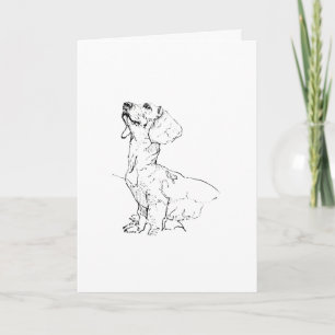 Cartão Desenho Fofo de Dachshund, Pai/Mãe de Cachorro