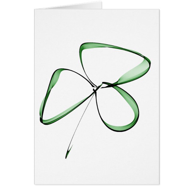 Cartão desenho gracioso pequeno trevo (Frente)