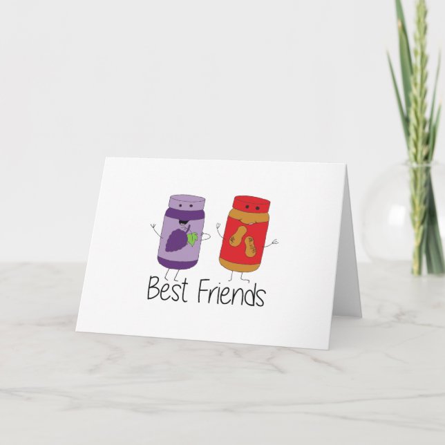 Cartão Desenho PB e J Melhores Amigos Pb e J BFF (Frente)