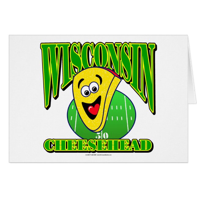 Cartão Desenhos animados 2 de CheeseHead (Frente Horizontal)