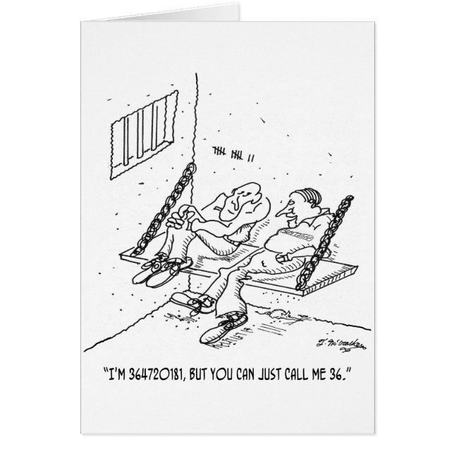 Cartão Desenhos animados 3826 da prisão (Frente)