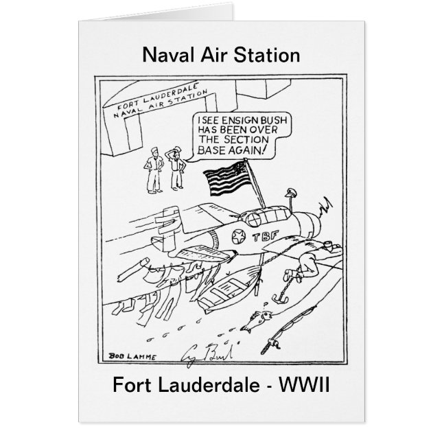 Cartão Desenhos animados de Bush da bandeira (Frente)