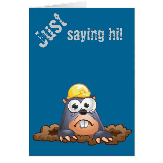 Cartão Desenhos animados de escavação da toupeira bonito (Frente)