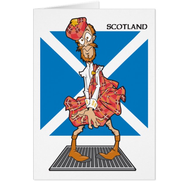 Cartão Desenhos animados de Scotland (Frente)