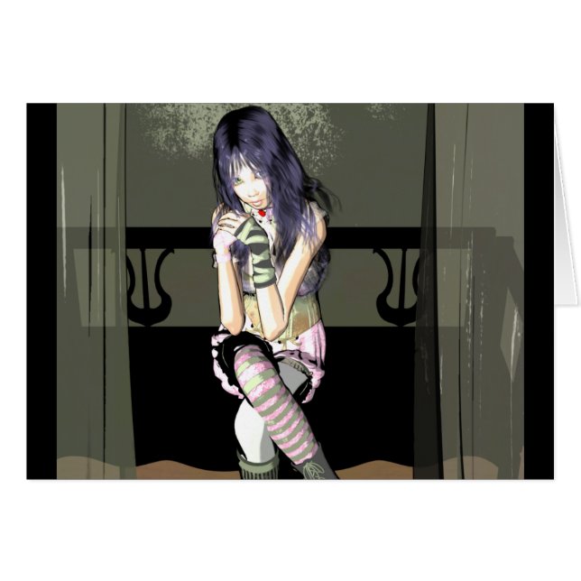 Cartão Desenhos animados de Wen (Frente horizontal)