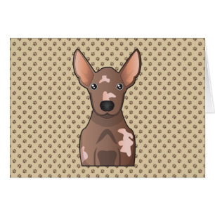 Cartão Desenhos animados de Xoloitzcuintli