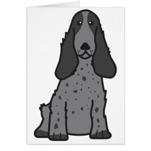 Cartão Desenhos animados do cão de cocker spaniel do
