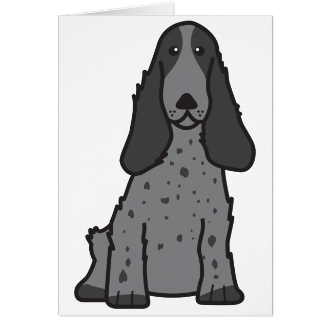 Cartão Desenhos animados do cão de cocker spaniel do (Frente)