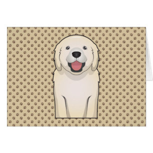 Cartão Desenhos animados do golden retriever