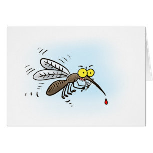 Cartão Desenhos animados do mosquito