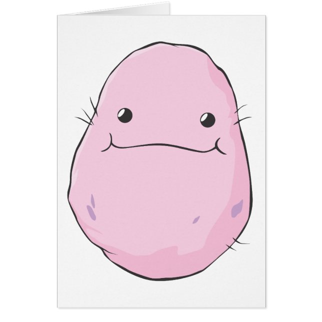 Cartão Desenhos animados felizes do vegetal da batata (Frente)