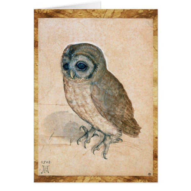 CARTÃO DESENHOS DE ANIMAIS DE RENAÍSCIA/OWL (Frente)
