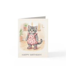 Desenhos Modernos de Aniversário de Gatinho Rosa F