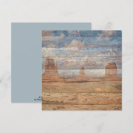 Cartão Desert Landscape Sandstone Buttes And Heavenly Sky