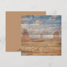 Cartão Desert Landscape Sandstone Buttes And Heavenly Sky