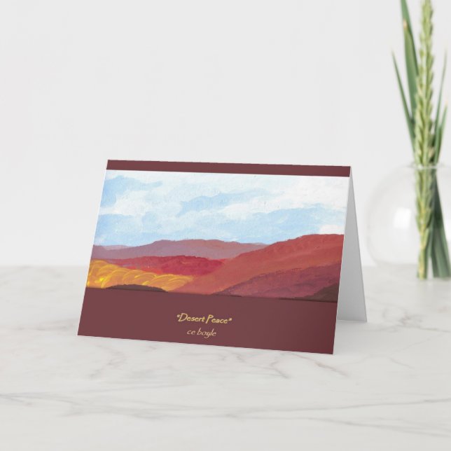 Cartão Desert Peace Greeting Card (Frente)