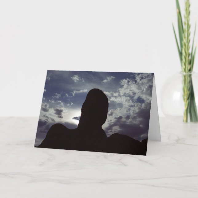 Cartão Desert Rock Silhouette: Arches National Park Photo (Frente)